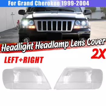 Боковая сторона для Jeep Grand Cherokee 1999-2004, крышка объектива фар автомобиля, абажур, передний светильник, крышка корпуса