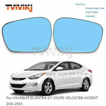Боковое зеркало заднего вида TVYVIKJ, синее стекло для HYUNDAI ELANTRA GT COUPE VELOSTER ACCENT 2011-2013, широкоугольный обзор, антибликовое покрытие