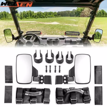 Боковое зеркало заднего вида UTV для Polaris 2015-2023 Ranger 500/570/900 XP с замком и аксессуарами для кабины Ride PRO-FIT