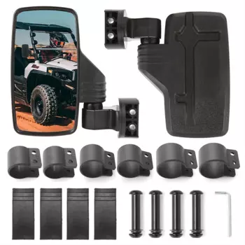 Боковые зеркала UTV регулируемые для 1,5-2 дюйма рулонная клетка для Polaris RZR Arctic Cat Honda Pioneer Yamaha Rhino Kawasaki Mule