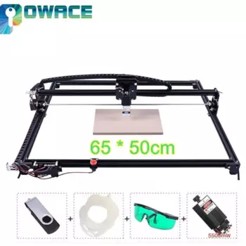 Большая площадь 65*50 см, 2-осевой DIY лазерный резак с ЧПУ, гравировальный станок 6550 с автономным контроллером, 5,5 Вт, 10 Вт, 15 Вт, 20 Вт, 6550