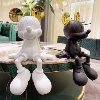 Большая полимерная подвижная Статуэтка Disney с Микки Маусом, модель, статуэтка для спальни, украшение для дома, Коллекционная модель, подарок