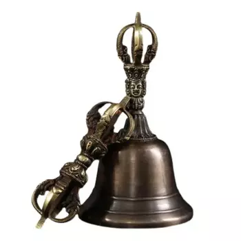 Большие искусственные колокольчики, гладкий Латунный Колокольчик Vajra, пестик, буддизм, медитация, колокольчики, тибетские чаши, звук из Непала, Тибета Gifts
