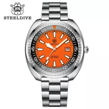 Большие механические часы STEELDIVE sd53 M4 NH35, часы с керамическим корпусом, водонепроницаемые светящиеся наручные часы для дайвинга 100 бар