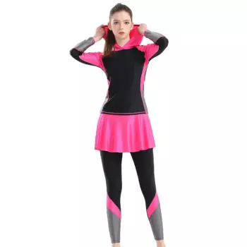 Большие размеры, мусульманские купальники Burkini, скромный купальник с длинным рукавом, одежда для плавания Burquini, мусульманская консервативная пляжная одежда