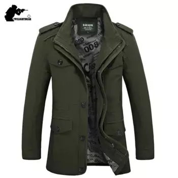 Большие размеры, мужские куртки, пальто, мужской Тренч, 5XL, 6XL, весна-осень, однотонная хлопковая Повседневная Длинная куртка, Мужская одежда, верхняя одежда AF5806