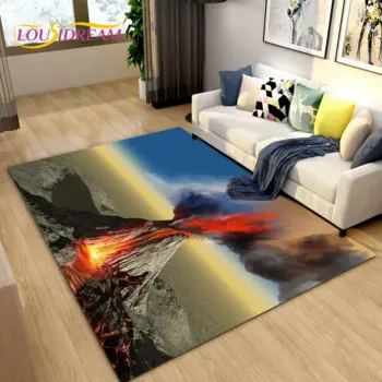 Большой коврик серии Volcanic Magma, ковер для гостиной, спальни, кухни, украшение, нескользящий напольный коврик для детских игр