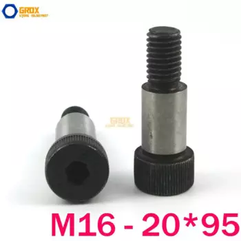Болт с шестигранной головкой M16, 20*95 мм, 12,9 класса, из легированной стали, 2 шт.
