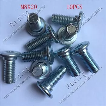 Болт с винтом M8 * 20 для тормозной дисковой пластины, 10 шт./лот, подходит для китайского байка Kayo 160, мотоцикла CRF KLX ESB