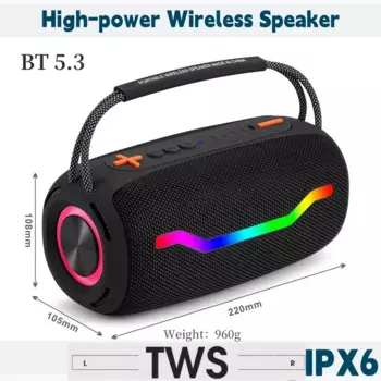 BOOMBOX HiFi качественный беспроводной Bluetooth динамик, уличный портативный 3D surround музыкальный центр, водонепроницаемый сабвуфер, ревербератор