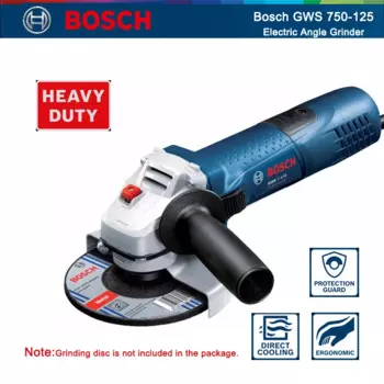 Bosch GWS750-125 электрическая угловая шлифовальная машина 750 Вт ручная шлифовальная машина режущая полировальная машина M10/M14 11000 об/мин деревообрабатывающий электроинструмент