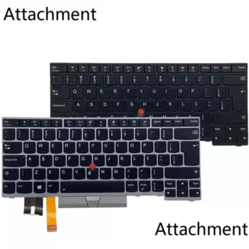 BR Бразильская клавиатура с подсветкой для ноутбука Lenovo Thinkpad E480 E485 T480S L480 T490 E490 T495 L380 L390 Yoga L490 P43s 01YP364