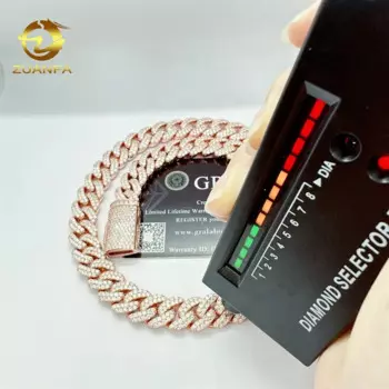 Браслет из серебра 925 пробы с бриллиантами, 13 мм