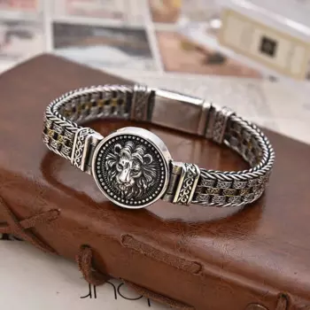 Браслет мужской из серебра 925 пробы, 22 см