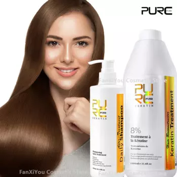 Бразильский кератин PURC для выпрямления волос, очищающий шампунь, восстанавливающий, разглаживающий и Кератиновый продукт для лечения поврежденных волос
