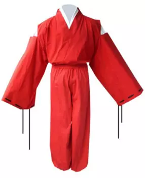 Brdwn Inuyasha женское кимоно для косплея кимоно (топ + брюки + пояс + лента)