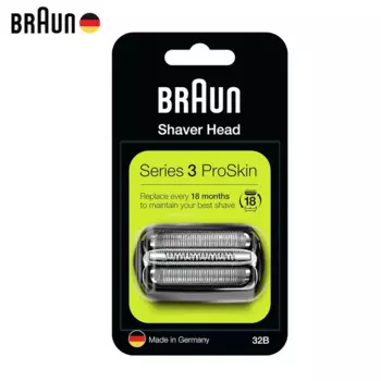 Бритвенная головка Braun 32B, кассета для резки фольги, черное мужское бритвенное Сменное лезвие для 3000s 3010s 3040s 3050cc 3070cc