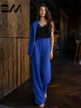 BRLMALL-2-Piece Офисный костюм для женщин, официальные случаи, деловые костюмы, брючные костюмы, гость на свадьбе, весна, лето, 2024 г.