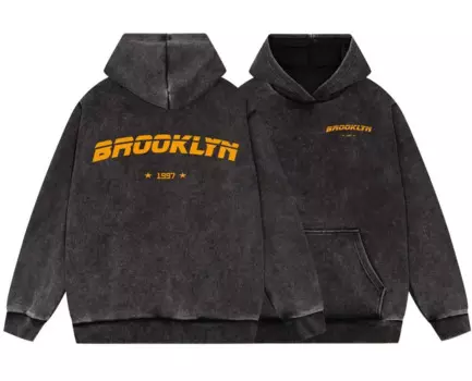 Brooklyn 1997, мужская винтажная хлопковая толстовка с оригинальным принтом, повседневная удобная толстовка с капюшоном, простая осенняя теплая толстовка