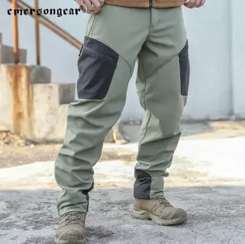 Брюки emersongear мужские тактические с синей этикеткой, трёхфункциональные брюки-карго с мягкой оболочкой, с принтом Кита, OD