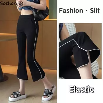 Брюки XS-3XL, женские модные лоскутные простые эластичные базовые элегантные брюки для бега, повседневные спортивные брюки с высокой талией, летние