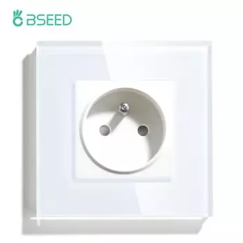 BSEED белые стеклянные розетки 16A