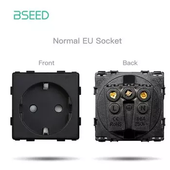 BSEED Настенная розетка USB 1/2/3 Gang черная