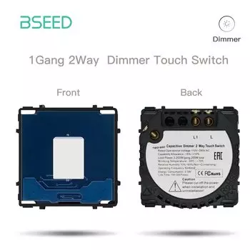 BSEED сенсорный стеклянный выключатель 1/2 клавиши USB Type-c