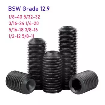 Установочные винты Huiruixin BSW 1/8 5/32 3/16 1/4 5/16 3/8 1/2 5/8 дюйма