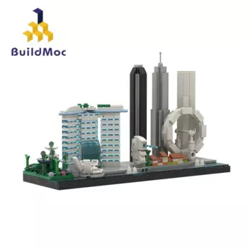 BuildMoc город обозрения колесо Сингапура здание здания набор блоков конструктор здание здания игрушки для детей Подарки для детей