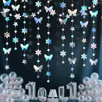 Бумажная гирлянда Бабочка Цветок Buntin