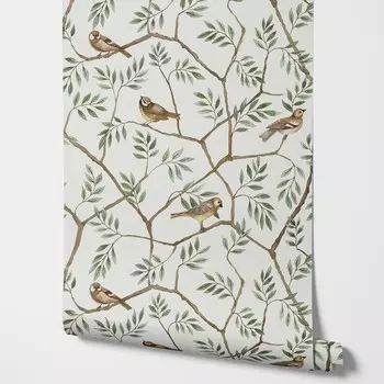 Бумажные обои Pixel&Wall "Scandinavian Style Botanical Wallpaper"