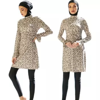 Burkini мусульманские купальники для женщин купальник Burkinis, скромный купальник из 3 частей, с длинным рукавом