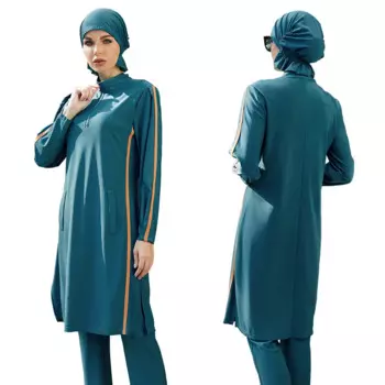 Burkini скромный купальник Burkinis из трех частей с длинным рукавом