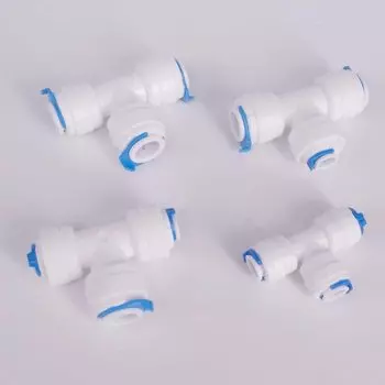 Быстроразъемный тройник из POM для труб 1/4" и 3/8"