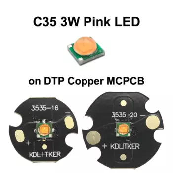 C35 3 Вт 1A полный спектр розовый SMD 3535 светодиодная вспышка DIY растсветильник свет