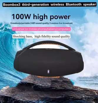 Caixa De som 100 Вт Мощный Bluetooth динамик Портативный внешний ультрабасовый динамик 3D стерео вокруг стереоколонки Музыкальный центр Boombox