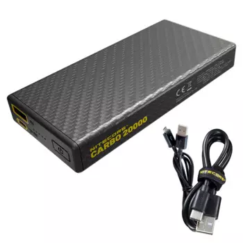 CARBO 20000 легкий внешний аккумулятор 20000 мАч USB-C PD 20 Вт + USB-A QC 18 Вт Быстрая зарядка