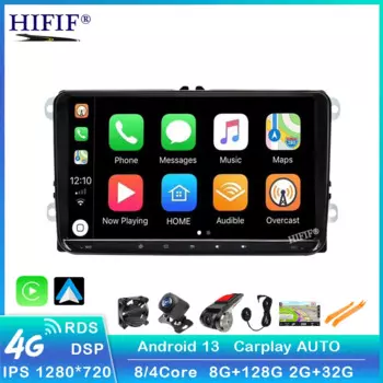 Carplay Android 13 Автомобильный GPS-навигатор для VW Volkswagen SKODA GOLF 5 Golf 6 POLO PASSAT B5 B6 JETTA TIGUAN dvd-плеер BT RDS