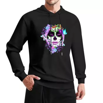 Catrina, мексиканский пуловер с сахарным черепом для девочек, корейская осенняя одежда, корейская одежда, рубашка с капюшоном, осенняя толстовка с рисунком