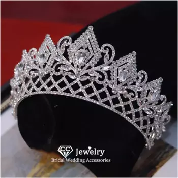 CC свадебные короны, свадебные аксессуары для волос, женские повязки на голову, помолвочные прически, диадемы геометрической формы, хрустальные короны, подарок AN462