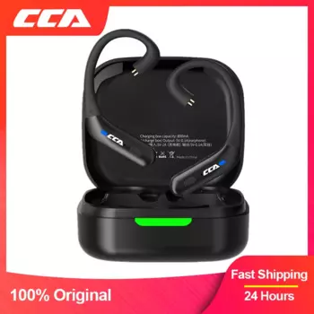 CCA BTX Bluetooth-совместимые наушники 5,2 True Wireless, спортивные наушники-вкладыши с ушным крючком, гарнитура, 2 режима, беспроводные наушники Hi-Fi для игр