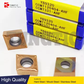 CCMT120404-AHF YB9320 CCMT331-AHF твердосплавный токарный станок, инструменты для обработки металла с положительной отделкой
