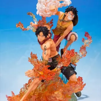 Цельная фигурка модели zero brother's fetters, Ace, Luffy, Bandai, reprint spot 19 см аниме фигурка солдата готовый продукт