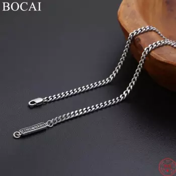 Цепочка из серебра 925 пробы с буквами для мужчин и женщин