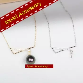 Цепочка из серебра 925 пробы с кулоном из циркония, 45 см