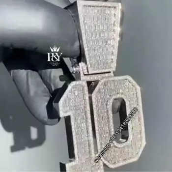 Цепочка с подвеской из серебра 925 пробы с муассанитом