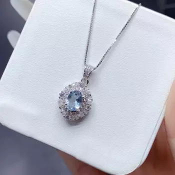 Цепочка с подвеской из серебра 925 пробы, 5 х7 мм, карат