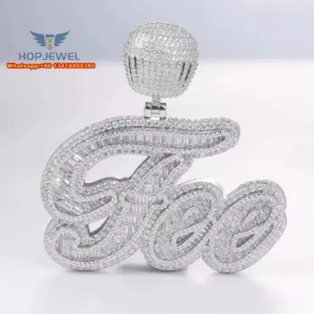 Цепочка с подвеской JEWE мужская из серебра 925 пробы с муассанитом, под заказ