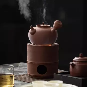 Чайная горелка Sandiao с красной грязью и углем, ручной вытяжной чайник с японской боковой ручкой, фильтр, чайник